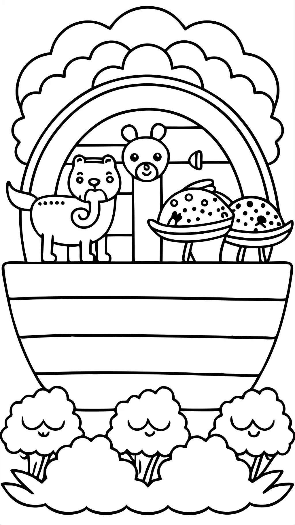 coloriage arche de Noah